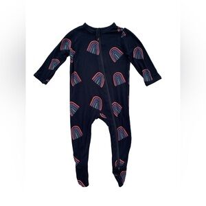 Kyte Baby Size 3-6 Months Clementine Rainbow Retired Zip Footie Sleeper Pajamas